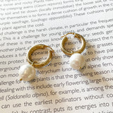 Pearl hoop earrings