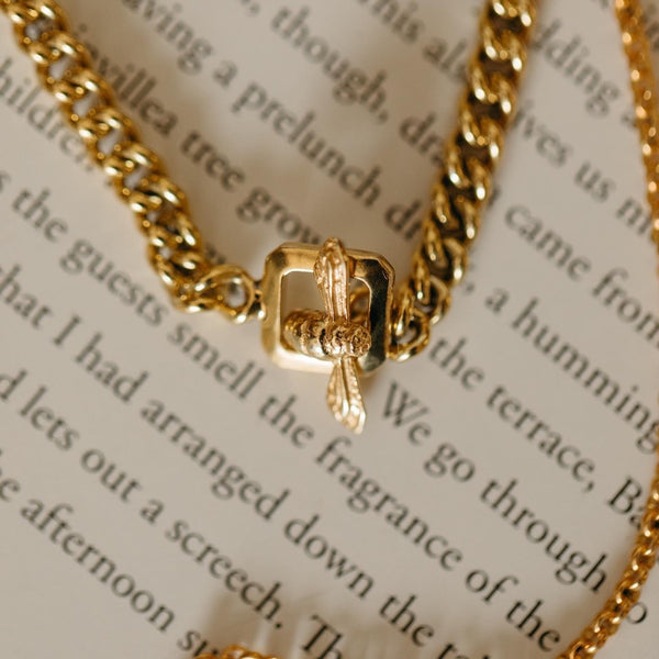 Honey Bee toggle necklace