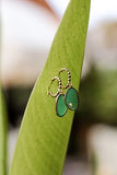 Chrysoprase and hoop earrings