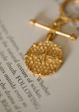 Honey Bee Coin with T Bar necklace